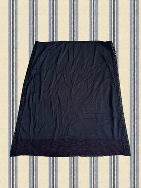 Black Lace-Trim Half Slip